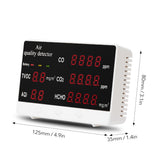 5-In-1 Air Quality Monitor Home Air Quality Detector Pollution Tester CO/CO2/HCHO/AQI/TVOC Real-time Monitoring With LED Screen