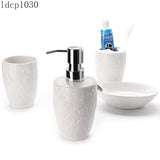 Bathroom Decoration Accessories Nordic Light Luxury Ceramic Brushing Cup Soap Dispenser Toothbrush Holder Bathroom Supplies
