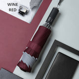Windproof Reverse Folding Automatic Rain Umbrella For Men Women 10 Ribs Reflective Stripe Portable Female Umbrella Male Paraguas