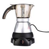 3 to 6 Cup Electric Moka Coffee Pot Percolators Tool Filter Cartridge Aluminium Alloy Electrical Espresso Maker EU Plug