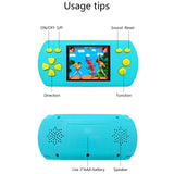 Handheld Games Console for Kids Adults Retro Game Player 200 Games 16 Bit 2.2 Inch Color Screen Blue Game Machine