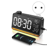 Alarm Clock For Bedroom 9Inch Large Display Digital Clock Radios Alarm Clock With USB Charger Radio