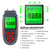 Digital Manometer Dual Port Air Gas Pressure Tester Differential Pressure Gauge with LCD Backlight Battery or USB Cable Powered