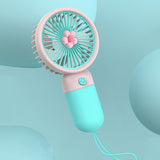 Powerful Mini USB Portable Fan Small Handheld Wireless Rechargeable Hand Held Fan for Camping Cooling Air Blow Silent Pocket Fan