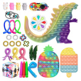Popite Fidget Toys Set Anti Stres Popetes Bubble Fidget Toys Kit Autism Relief Anxiety Sensory Pushs Bubble Fidget Toys Pack