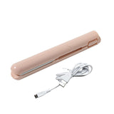 2 in 1 Curling Iron Mini Hair straightener Flat Iron USB Splint Hair Straightening Styling Tools Hair Curler Beard straightener