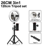 LED Ring Light with Tripod Stand With Makeup Mirror Ring Lamp Selfie Stick Studio Photography Lights For Video Live YouTube