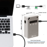 Mini Digital Voice Recorder Square Mp3 Voice Activated Recording Device Suitable for Lectures Conferences Play Music
