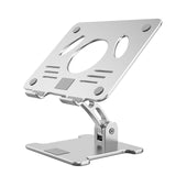 Aluminum Laptop Riser Stand Dual Axis Design Height/Angle Adjustable Notebook Holder