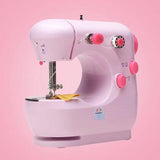 Us Standard Sewing Machine Mini 2-Speed Double Thread Portable Electric Household Sewing Machin with Light Cutter Foot Pedal
