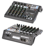 Freeboss AG-TD4 Series 4/6 Channels 99 Effects 7 Band EQ USB Play and Record Bluetooth Dj Party School Sound Audio Mixer