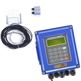 TUF-2000B Ultrasonic Flow Meter DN50Mm-DN700mm Wall Mounted Type Ultrasonic Liquid Flowmeter IP67 Protection Transducer,EU Plug