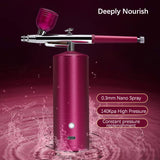 Oxygen Injector USB Air Compressor Kit Air-Brush Paint Spray Gun Airbrush for Nail Art Tattoo Craft Cake Nano Fog Mist Sprayer