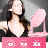 Led Mirror Makeup Mirror Light Table Mirror Smart Press Control Adjustable Light Desk Standing Cosmetic Mirrors