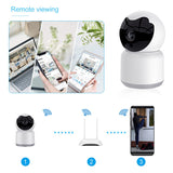 Pan Tilt Wifi Security Camera Tuya Smart 2MP Two-Way Audio Night Vision Works For Alexa &amp; Google Assistant