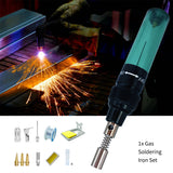 Gas Soldering Iron Kit Welding Pen Professional Butane Portable Outdoor Home Cordless Easy Refill Burner Blow Torch Tip Tool