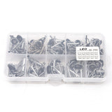 80 Pcs Rings Fishing Rod Guide Tip Set Repair Kit DIY Eye Rings for Fishing Rods Stainless Steel Frames With Box Fishing Tackle