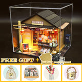 CUTEBEE Kids Toys Dollhouse Kit with Furniture Assemble Wooden Miniature Doll House Diy Dollhouse Puzzle Toys For Children M2011