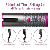 Cordless Automatic Hair Curler iron wireless Curling Iron USB Rechargeable Air Curler for Curls Waves LCD Display Ceramic Curly