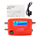 2 in 1 Satellite and TV Signal Finder LCD Digital Satellite Finder TV Antenna Signal Strength Meter Signal Finding Meter
