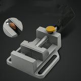 Universal Bench Vise Aluminum Mini Table Screw Flat Clamp Pliers for Drill Stand Handle Engraving Workbench DIY Woodworking Tool