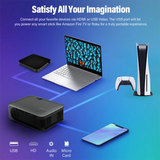 Salange LED Mini Projector A30 Support 1080P Full HD HDMI-Compatible USB Video Audio Portable Home Media Video Player Beamer