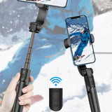 Smartphone Handheld Gimbal Stabilizers Selfie Stick Tripod Anti-Shake Wireless Bluetooth Remote Control Extendable Foldable