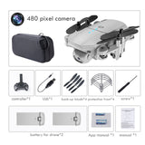 Mini Drone 4K 1080P HD Dual Cameras WiFi Fpv Air Pressure Altitude Hold Black And Gray Foldable Quadcopter with Camera RC Dron