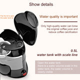 Coffee Tea Maker Stylish Home Portable Fully Automatic Mini American Coffee Machine Black and Pink EU Plug 220V Expresso Machine