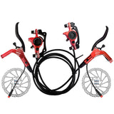 E-Bike Hydraulic Brake Set with 160mm Rotors Front and Rear Hydraulic Disc Brake Caliper Lever for Electric Bike Bicycle Scooter