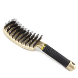 Boar Bristle Hair Brush-Curved And Vented Detangling Hair Brush For Women Long,Thick,Thin Curly Hair Vent Brush Gift Kit