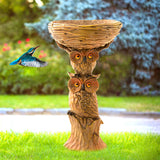 Home Yard Figurine Craft Owl Backyard Patio Garden Decor Outdoor Statue Landscape Bird Feeder Lawn Resin Ornament Exquisite