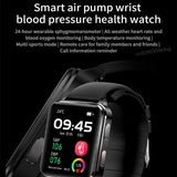S6 Smart Watch Body Temperature Air Pump Bag Type True Blood Pressure  Test Blood Oxygen Heart Rate Smartwatch For Men Women