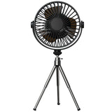 Outdoor Tripod Fan USB Rechargeable Camping Desk Fan Portable Ceiling Fan with 3 Speeds Adjustable for Home Office Camping