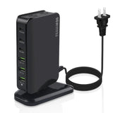 6 Port USB Hub Desktop Wall 96W Charger Power Adapter,for All iPad, iPhone 13 /12/11 Max Mini, Pixel Samsung Galaxy
