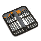 10pcs Paint Brushes Set Kit Artist Paintbrush Multiple Mediums Brushes with Carry Bag Nylon Hair for Art Drawing Supplies