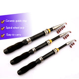 Rod Gear 1.7M Telescopic Fishing Spinning Small Ultra-Short Pole 1.0M Mini 1.2M1.5M Fishing Glass Sea Rod Lawaia Shrinks Fishing
