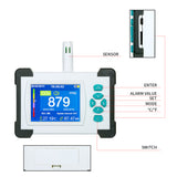 Carbon Dioxide Detector with Rechargeable Battery CO2 Meter Tester for Carbon Dioxide Air Quality Detector CO2 Meter Monitor