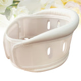Breathable Neck Support Fixing Brace Wrap Cervical Collar for Stiff Neck Pain Relief Injury Recovery (White, Size)