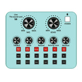 Bluetooth Live Sound Card 12 Kinds of Sound Effects Voice Converter for Live Singing Karaoke Home Audio and Video
