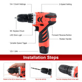 TZ05 Cordless Drill Electric Screwdriver US EU UK AU Plug Wireless Power Driver DC Lithium-Ion Battery 18+1 Clutch 5.5-20 N.M