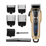 Professional Barber Hair Clipper Rechargeable Electric T-Outliner Finish Cutting Machine Beard Trimmer Shaver Cordless Corded