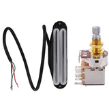 Dual Hot Rail Blaster Humbucking Pickups with Guitar Pots 500K Short Split Shaft Audio Taper Push/Pull Potentiometer