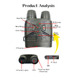 Handheld Night-Vision Infrared Optical Binocular Night-Vision 5X Digital Zoom Photo Video Taking 150-200M Full Dark Viewing