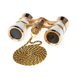 KKmoon 3×25 Vintage Opera Glasses Theater Binoculars Compact Lightweight Binoculars with Chain Carrying Case and Cleaning Cloth