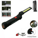 Rechargeable LED Work Light Magnetic Base Ultra Bright COB Flashlight Inspection Lamp for Car Repair, Home Using,Outdoor Camping