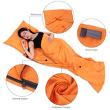 TOMSHOO 70*210CM Outdoor Travel Camping Polyester Pongee Healthy Sleeping Bag Liner with Pillowcase Portable Business Trip Hotel