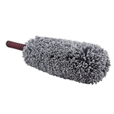 Telescopic Retractable Microfiber Car Wax Brush Multipurpose Car Duster Lint Free Pollen Removing (Grey)