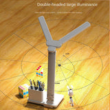 LED Desk Lamp,Multifunction Table Lamp With Calendar USB Touch Night Light With Pen Holder For Bedroom Reading Lamp