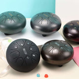 steel Tongue Drum 6 Inch 8 Tone Handpan Drum Tongue Drum Set with Sticks Carrying Bag Drum for Meditation Percussion Instruments